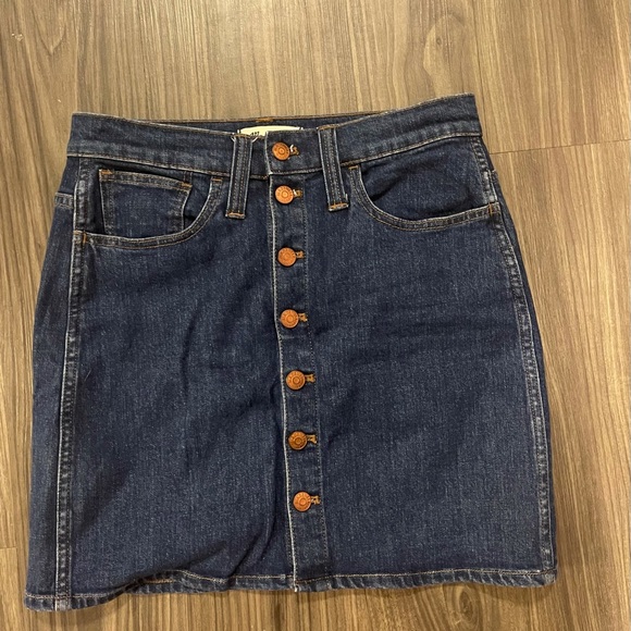 Madewell Stretch Denim Mini Skirt - Picture 1 of 3